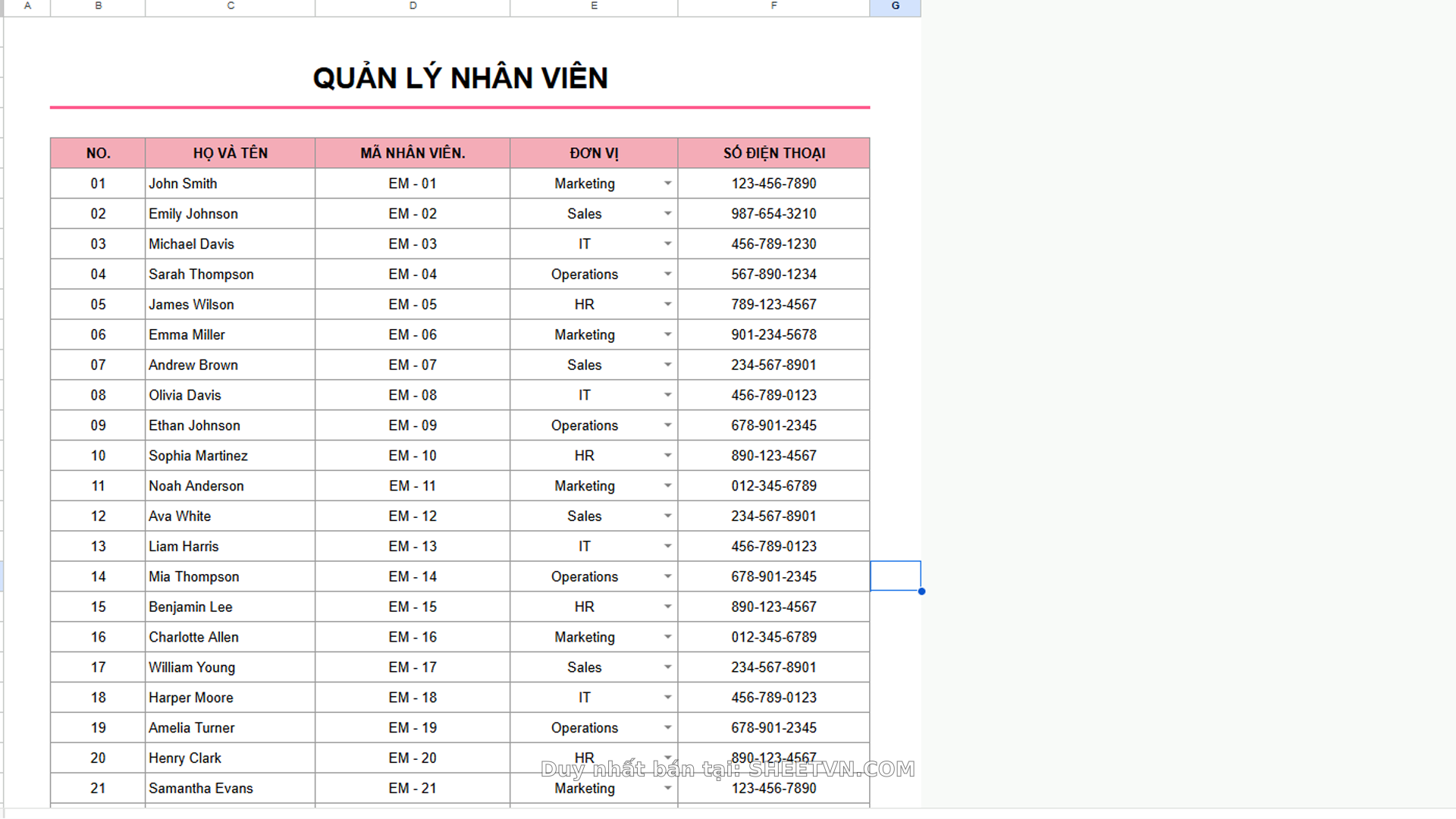 Google Sheets Quản Lý Công Việc Nhóm