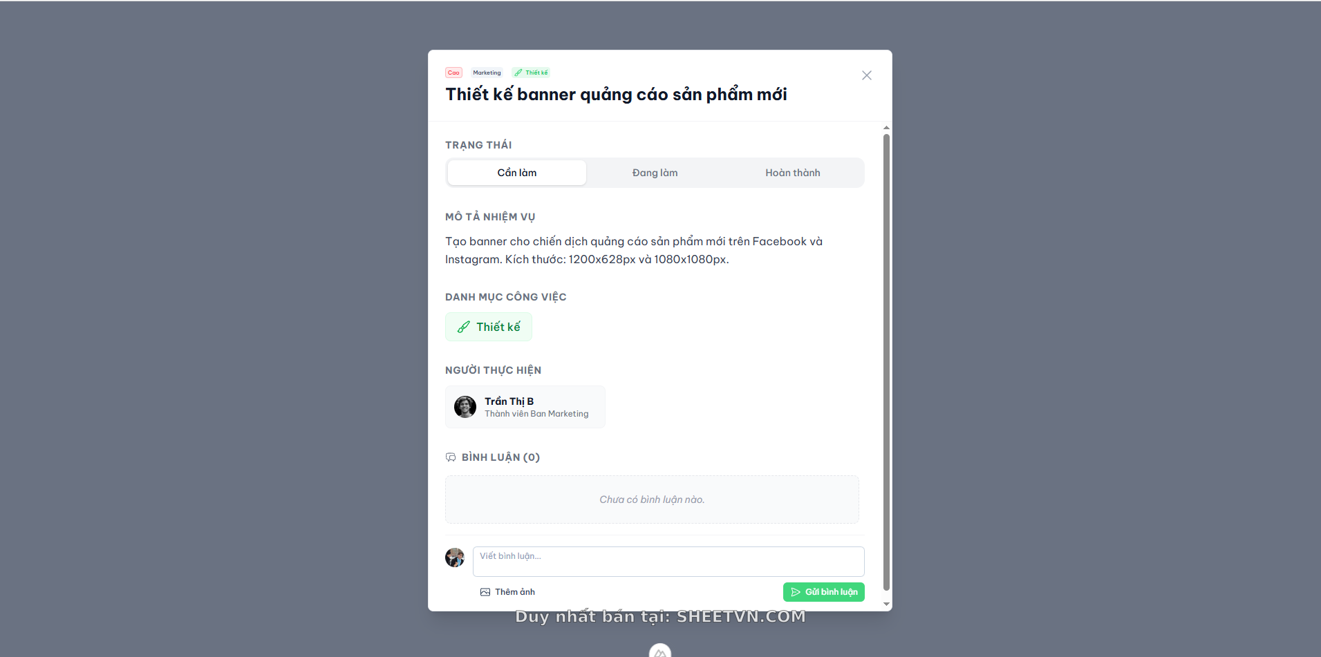 Bình luận công việc