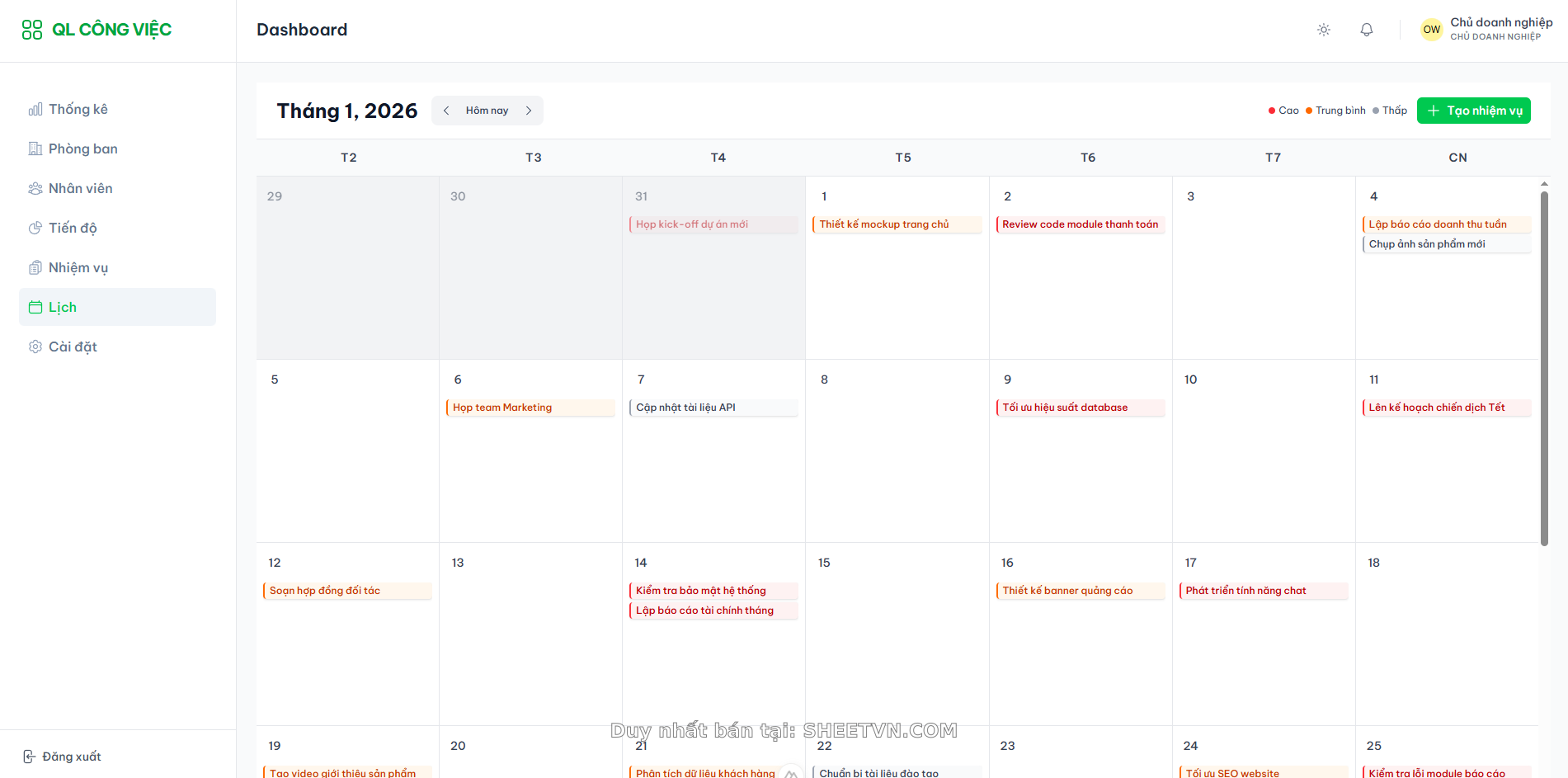 Tăng năng suất làm việc