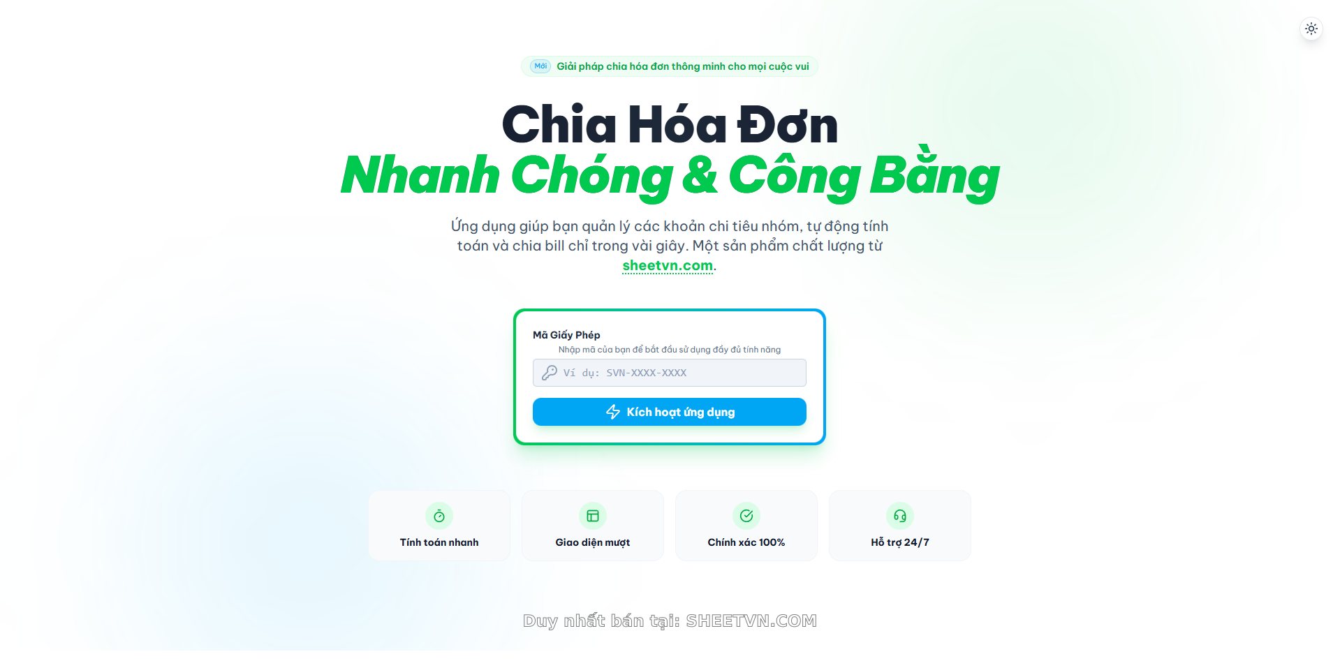Ứng dụng chia hóa đơn thông minh