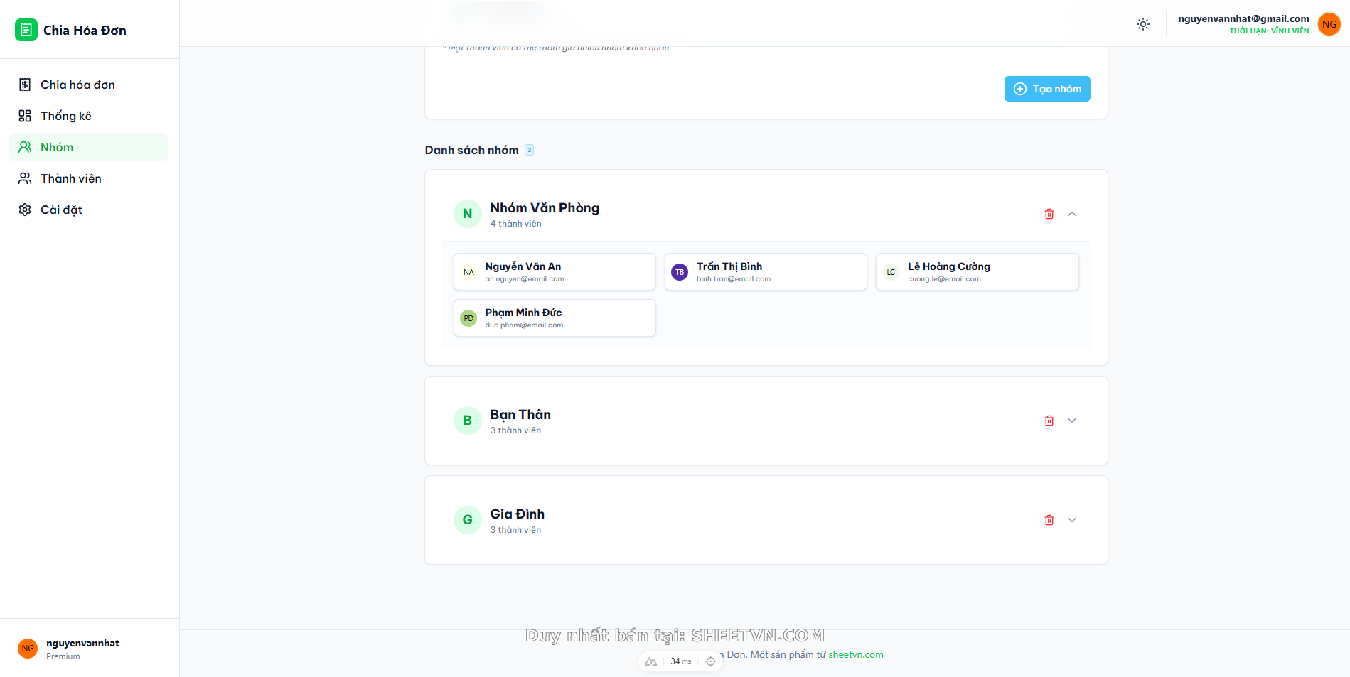 Đồng bộ dữ liệu lên Google Sheet