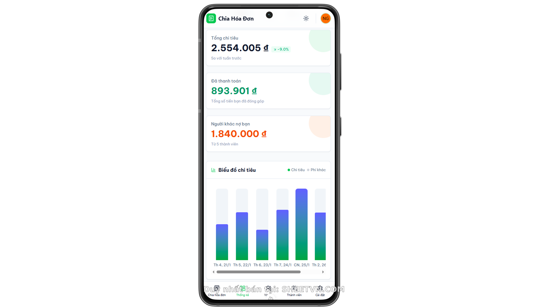 Chia sẻ hóa đơn qua QR code