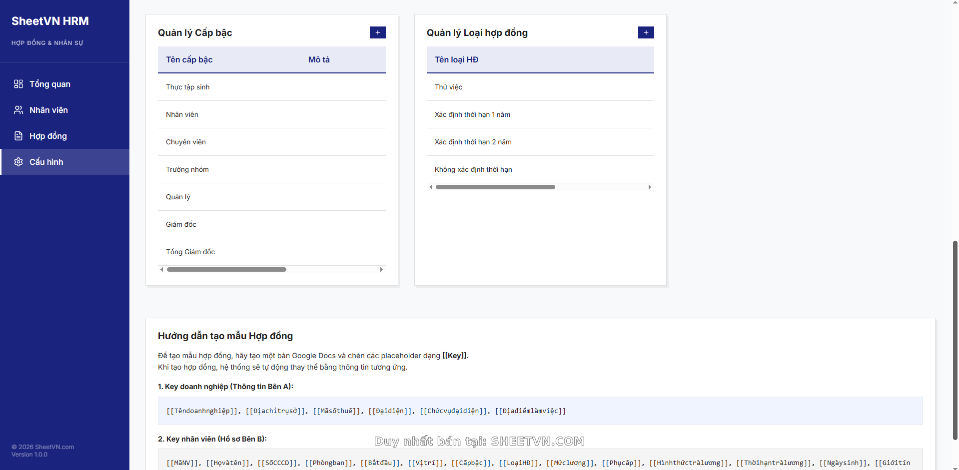 Xuất dữ liệu nhân viên