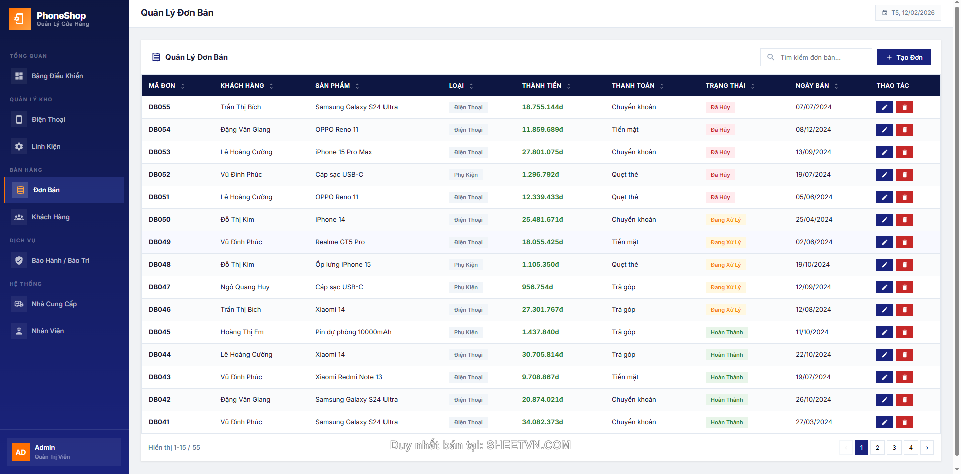 Quản lý khách hàng