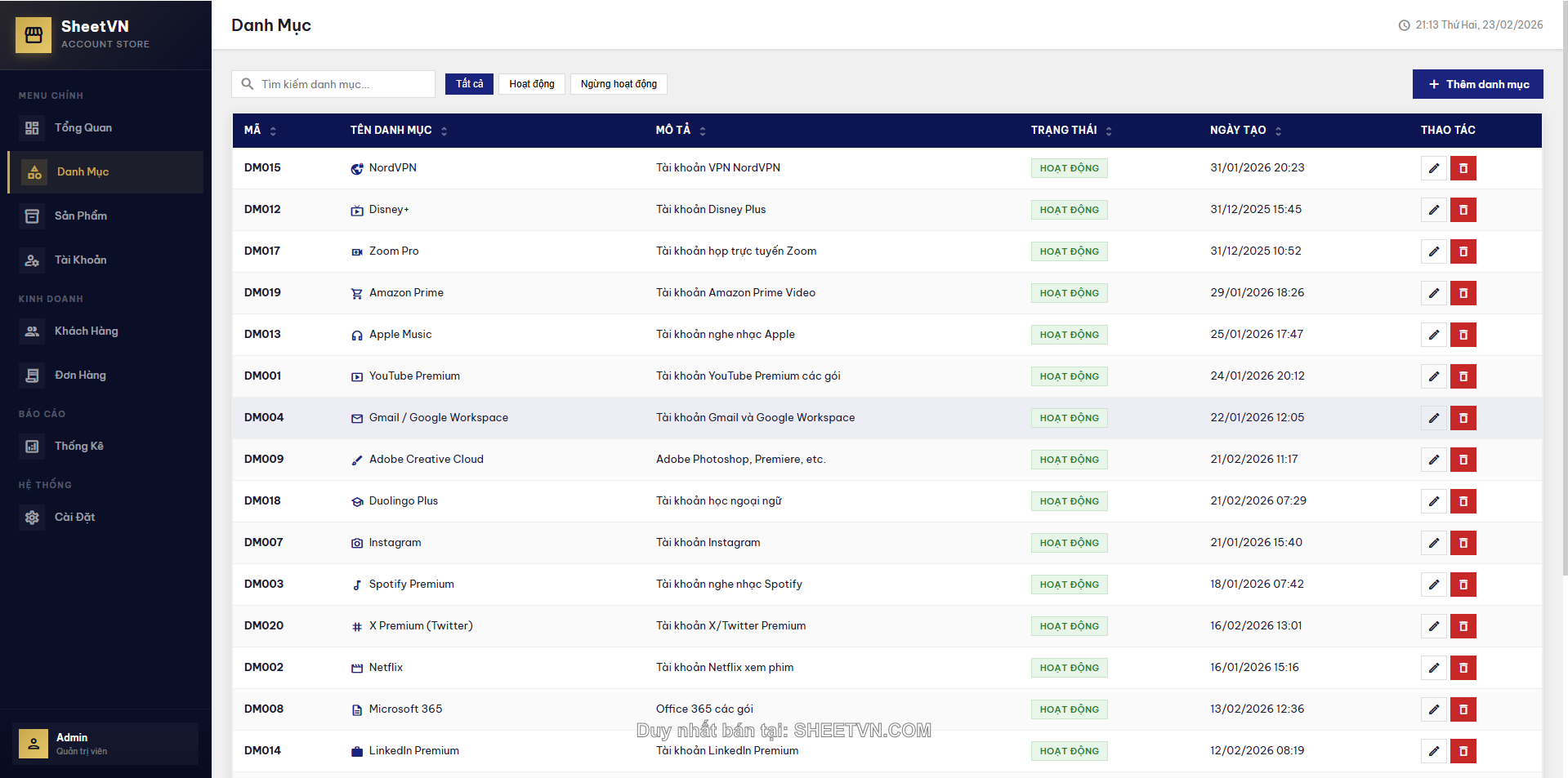 Quản lý đơn hàng