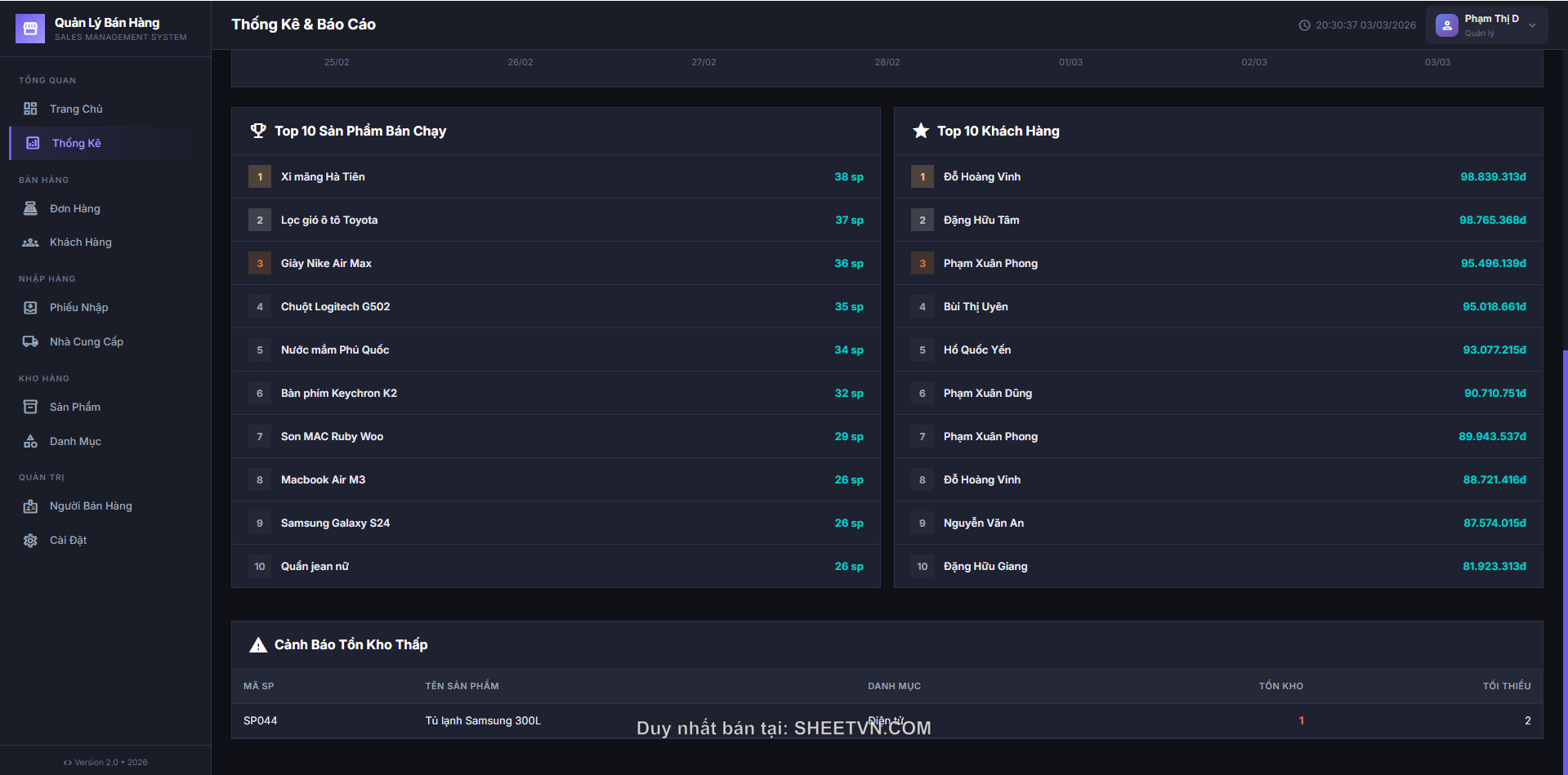 Quản lý đơn hàng